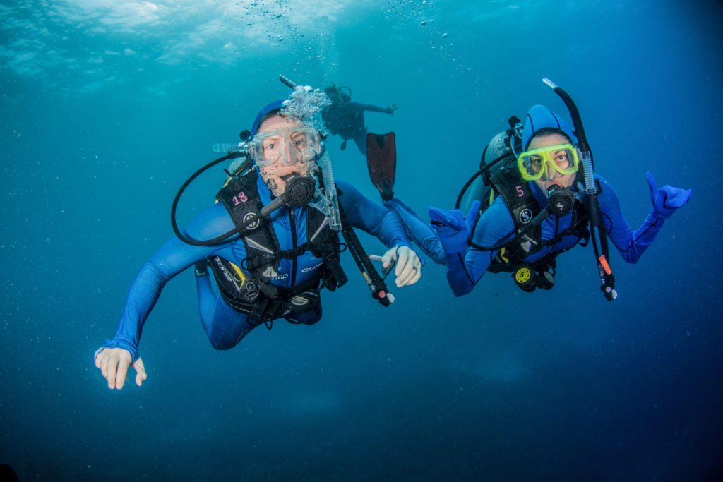 Paula and Scott Diving