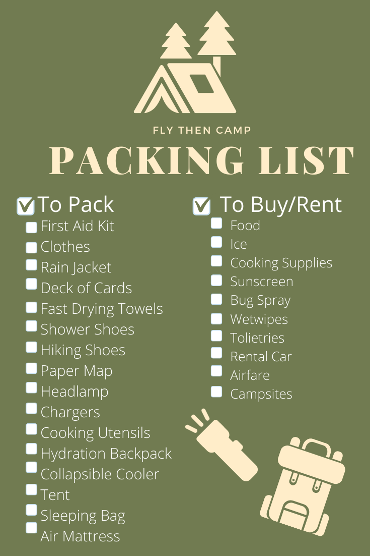 How To Fly with Camping Gear: The Ultimate Packing List - A Couple Days ...