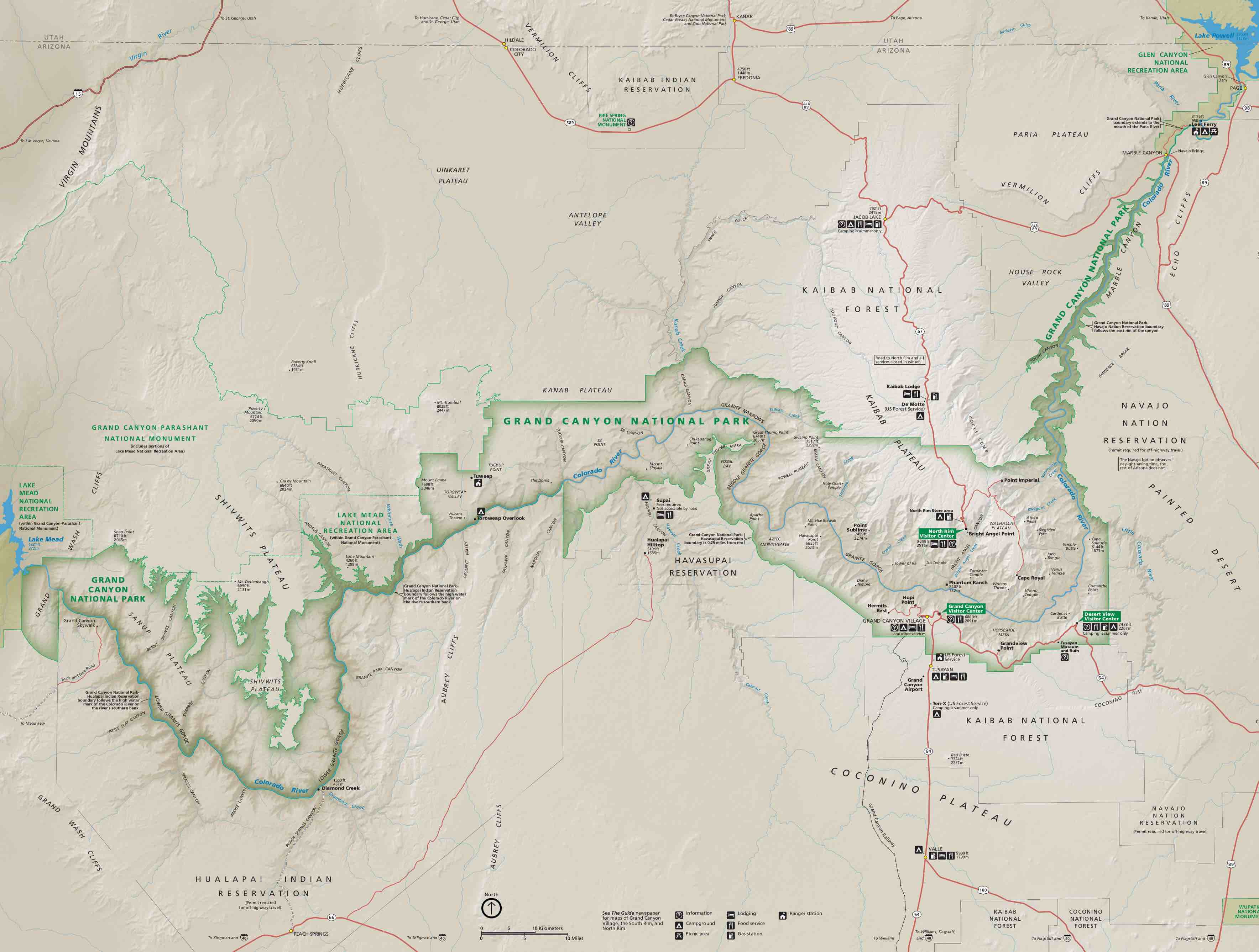 Grand Canyon Park Map