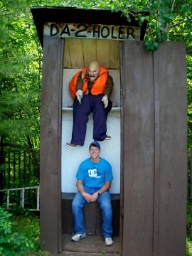 Da Yooper Tourist Trap two seater outhouse