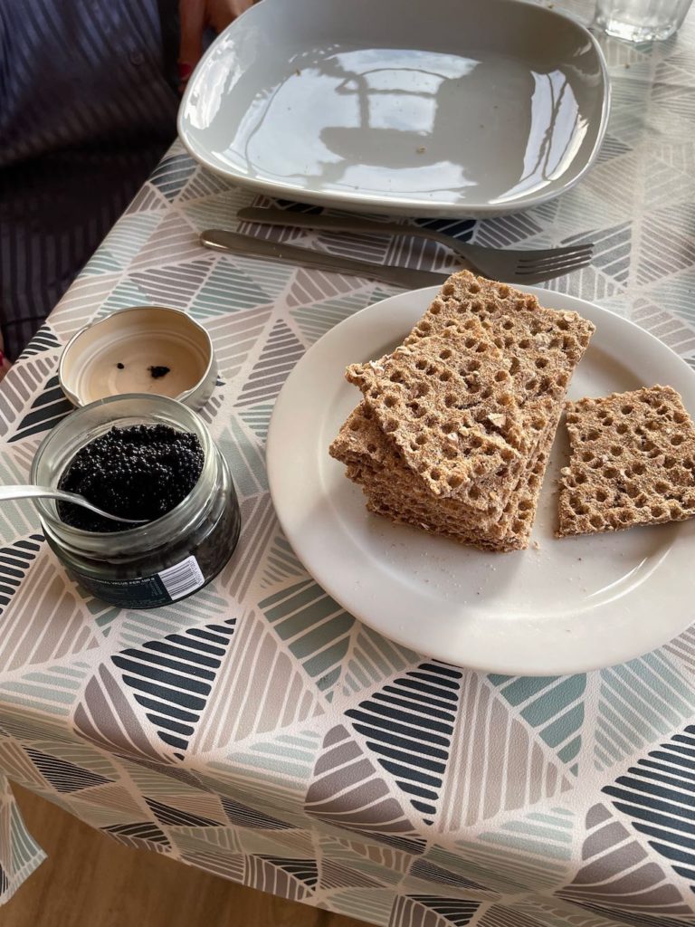 caviar snack in Iceland