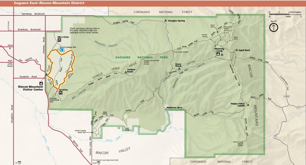 Saguaro East map