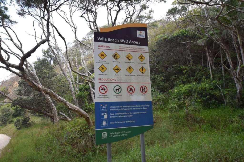 Australia beach warning sign