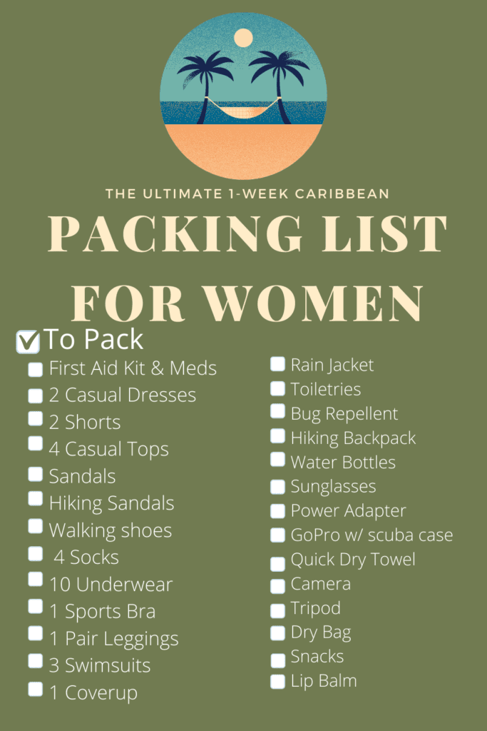 Caribbean packing list for women