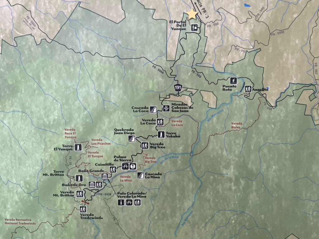 El Yunque map