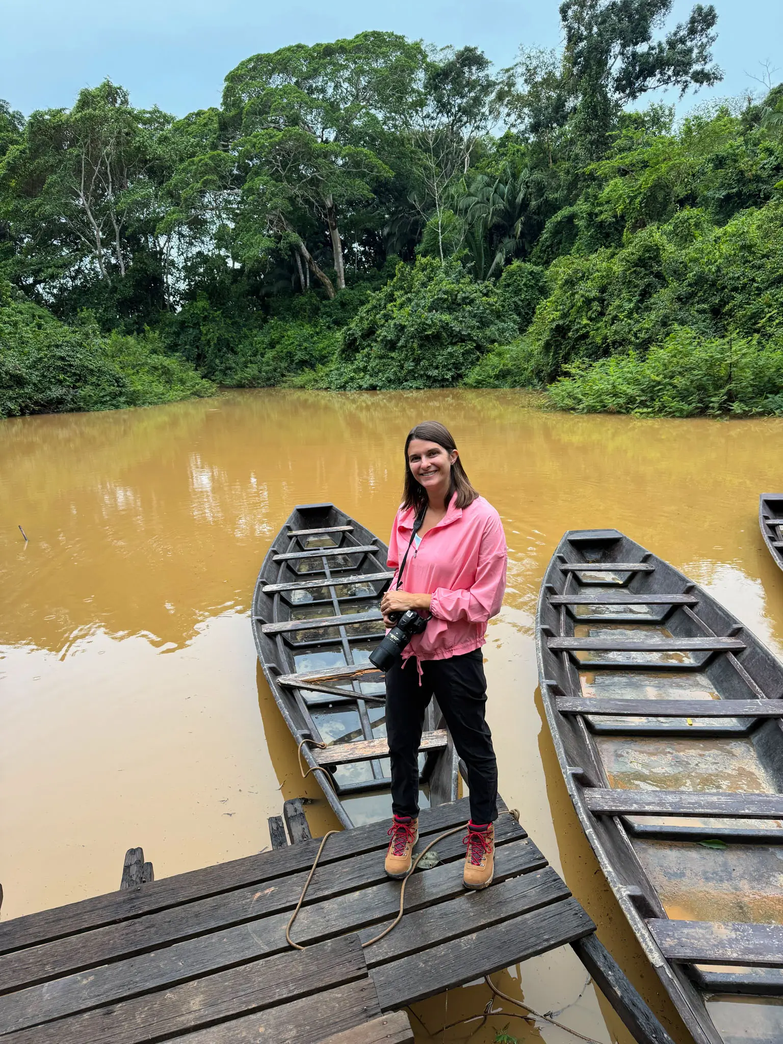 canoes used for oxbow lake excursions