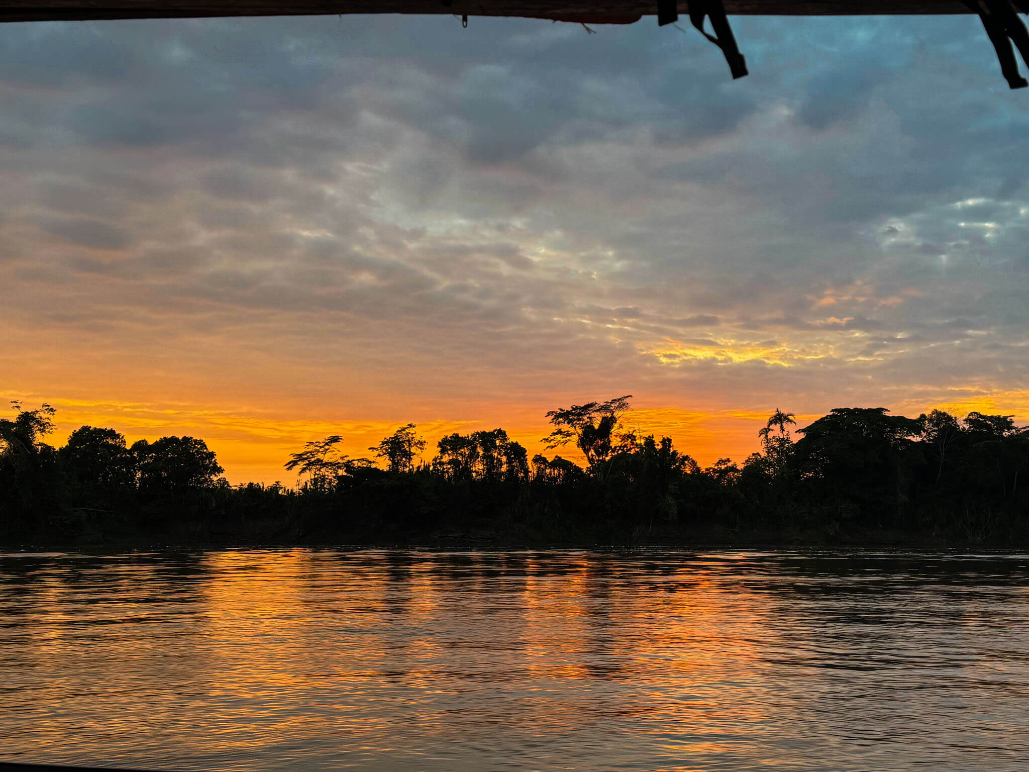 sunset on the river